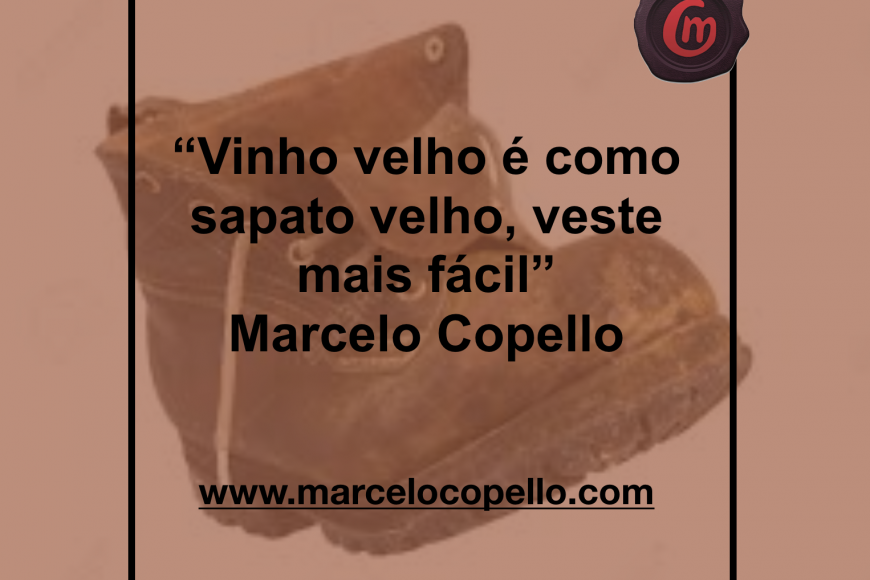 Vinho velho é como sapato velho, veste mais fácil